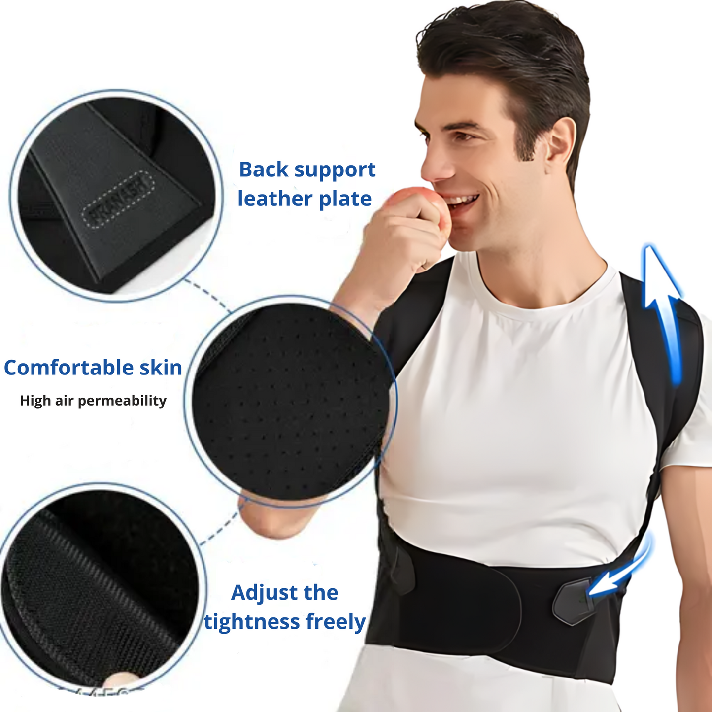 Back Brace Posture Corrector for Women and Men, Shoulder Straightener Adjustable Full Back Support Upper and Lower Pain Relief