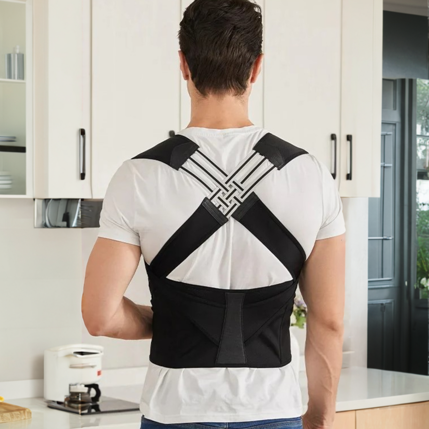 Back Brace Posture Corrector for Women and Men, Shoulder Straightener Adjustable Full Back Support Upper and Lower Pain Relief